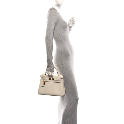 Hermes Togo Kelly Retourne 28 Craie 2 of 14