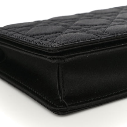 Christian Dior Satin Cannage Lady Dior Clutch Black 9 of 13