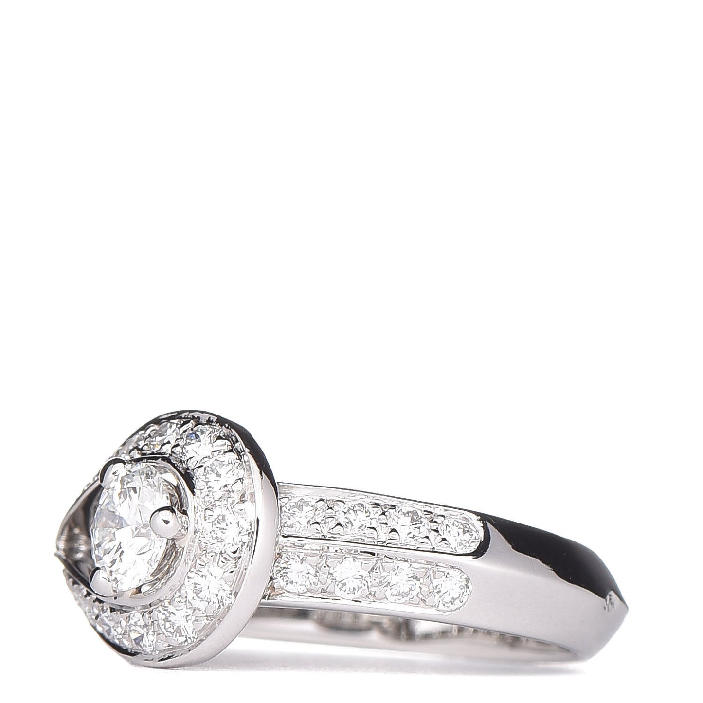 Platinum Diamond .30ct Couture Solitaire Ring 50/5.25