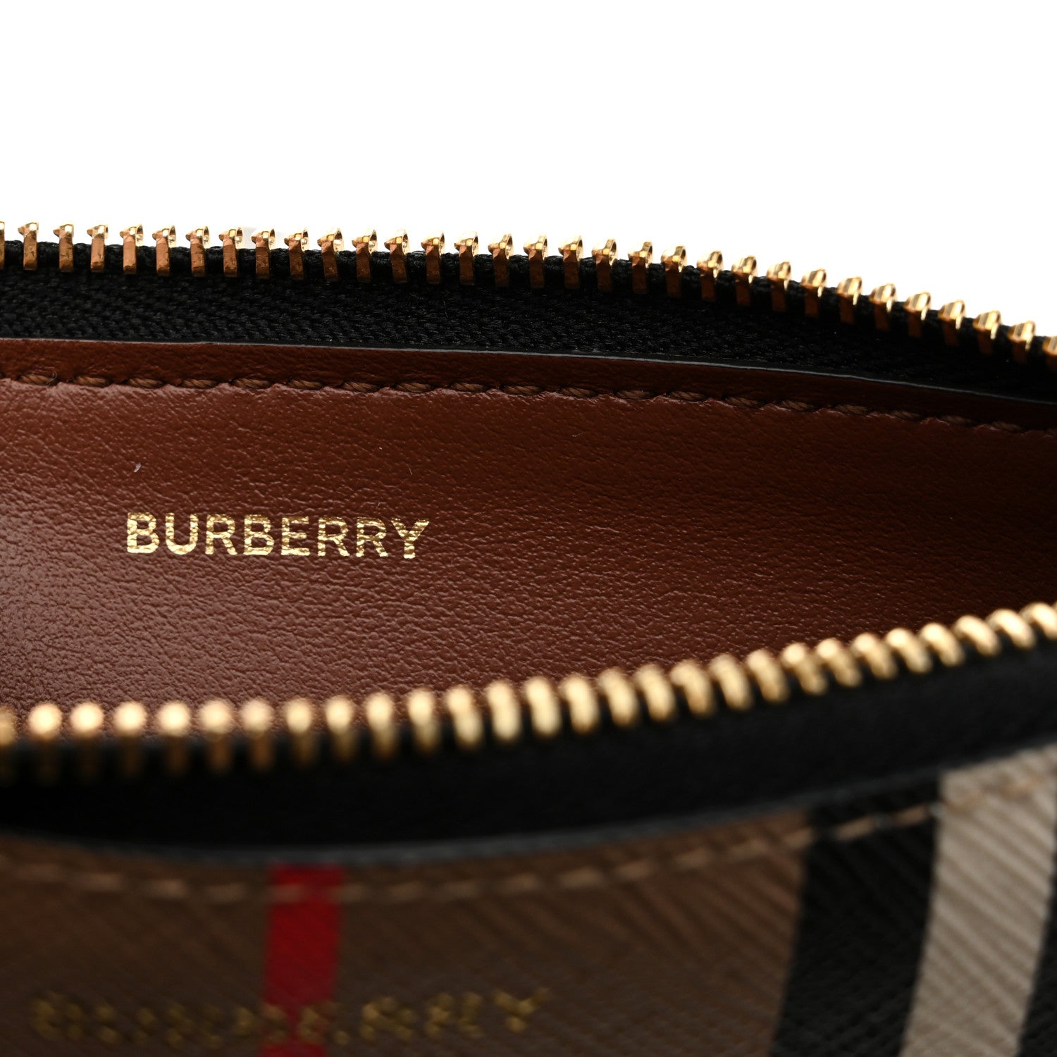 Burberry E-Canvas Calfskin Icon Stripe Zip Coin Case Archive Beige 6 of 6