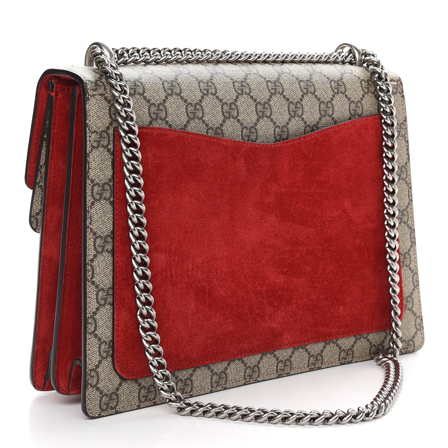 Gucci GG Supreme Monogram Embroidered Medium Dionysus Shoulder Bag Beige Hibiscus 3 of 9