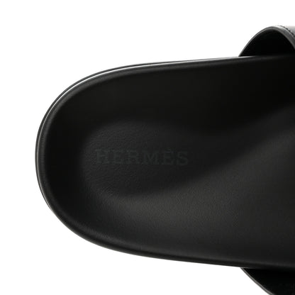 Hermes Calfskin Studded Womens Chypre Sandals 38 Black 6 of 9
