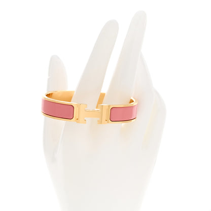 Hermes Enamel Narrow Clic Clac H Bracelet PM Orange Papaye 2 of 5