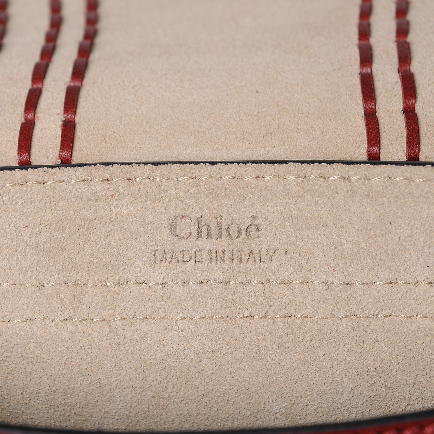 Chloe Calfskin Braided Mini Hudson Shoulder Bag Sienna Red 6 of 6