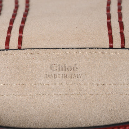 Chloe Calfskin Braided Mini Hudson Shoulder Bag Sienna Red 6 of 6