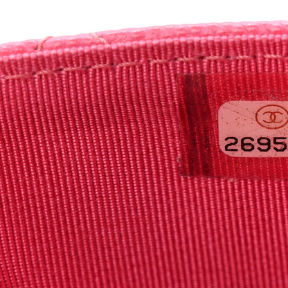 Chanel Caviar Quilted Flap Card Holder Wallet Pink 8 of 10