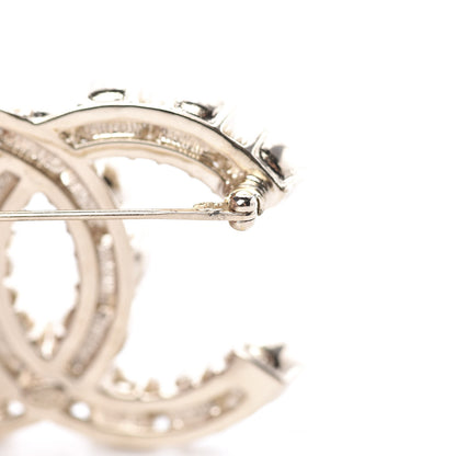 Chanel Crystal Pearl CC Dazzling Domino Brooch Gold 4 of 5