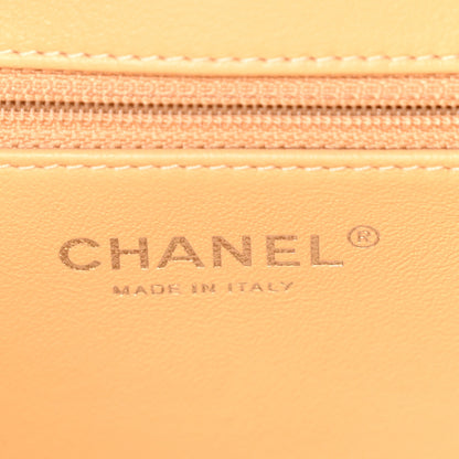 Chanel Raffia Calfskin CC Filigree Vanity Case White 6 of 12