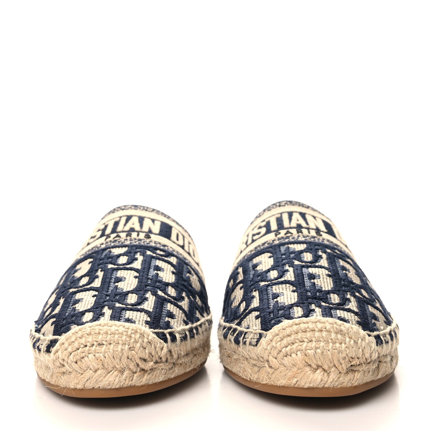 Christian Dior Oblique Embroidered Granville Espadrille 15mm Slippers 41 Deep Blue 2 of 9