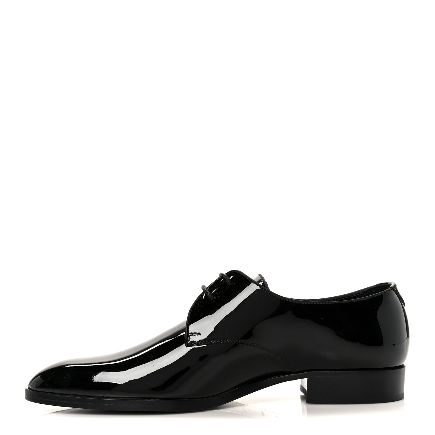 Saint Laurent Patent Baltimora Lace Up Derby Shoes 39.5 Black 1 of 9