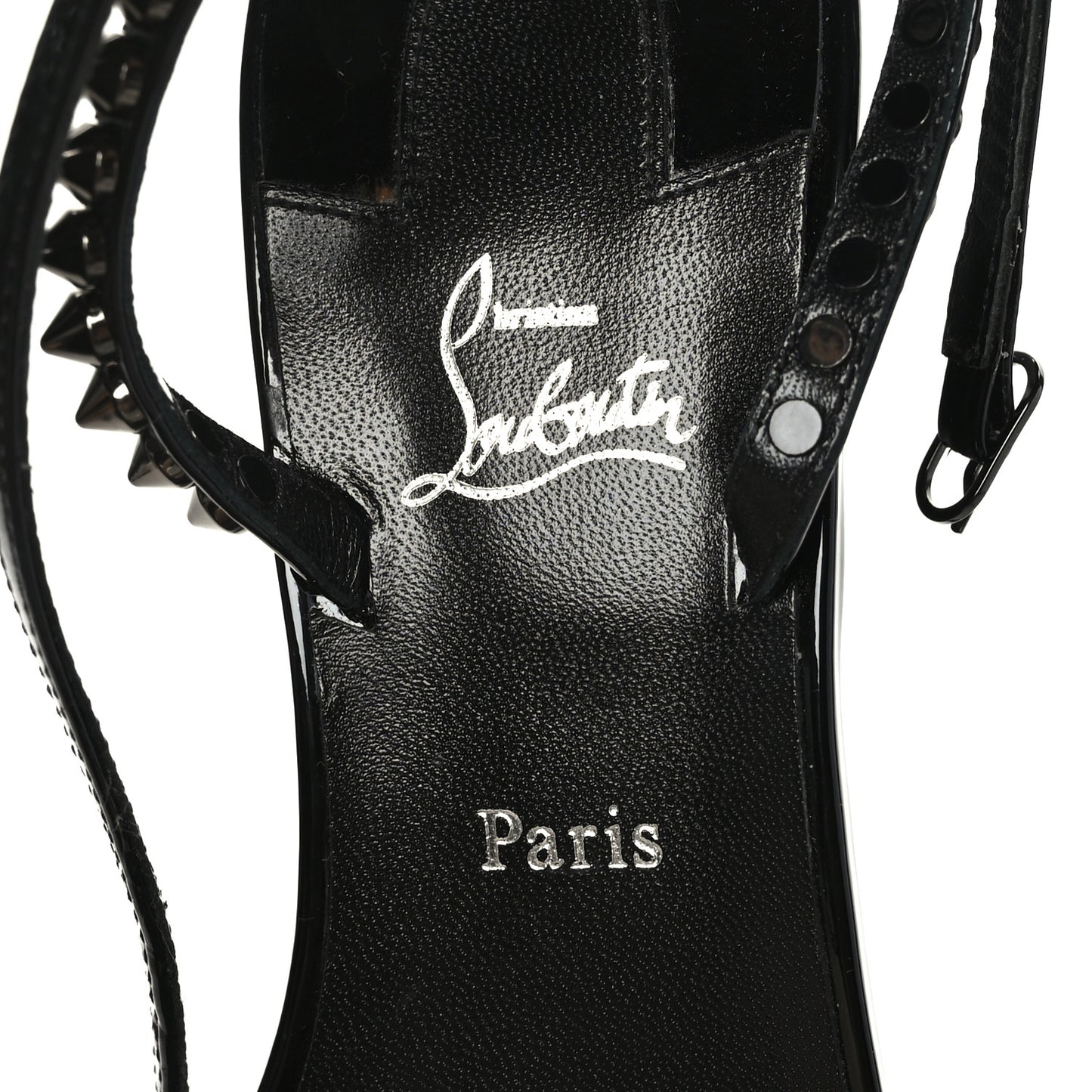 Patent Calfskin So Me Spike 85 Wedge Sandals 38 Black