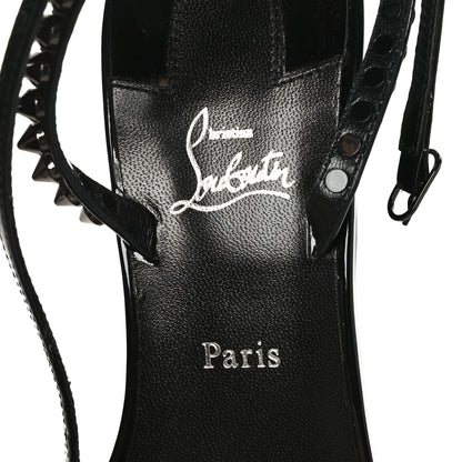 Christian Louboutin Patent Calfskin So Me Spike 85 Wedge Sandals 38 Black 7 of 7