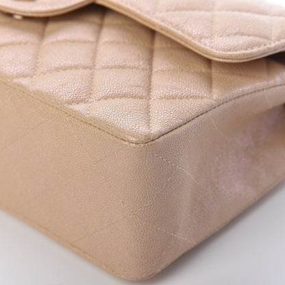 Chanel Iridescent Caviar Quilted Small Double Flap Beige 9 of 13