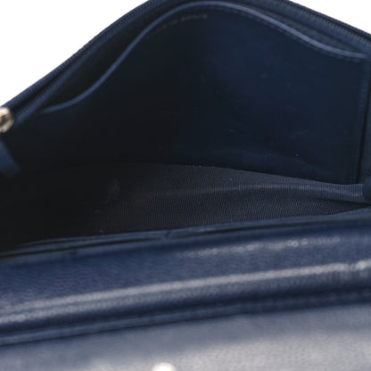 Chanel Caviar Quilted Wallet on Chain WOC Navy Blue 5 of 14