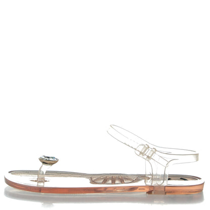 Chanel Jelly Crystal CC Thong Sandals 40 Clear 1 of 7