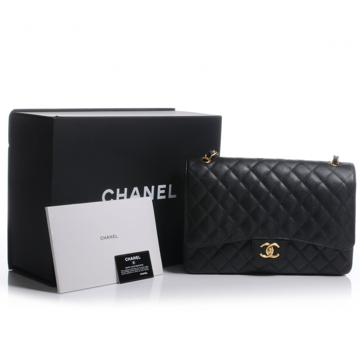 Chanel Caviar Quilted Maxi Double Flap Black 5 of 9