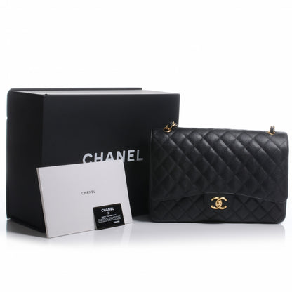 Chanel Caviar Quilted Maxi Double Flap Black 5 of 9
