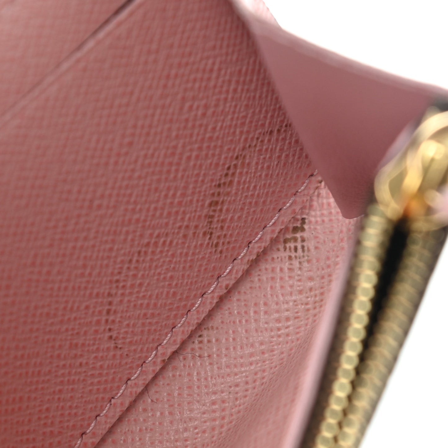 Damier Ebene Rosalie Coin Purse Rose Ballerine