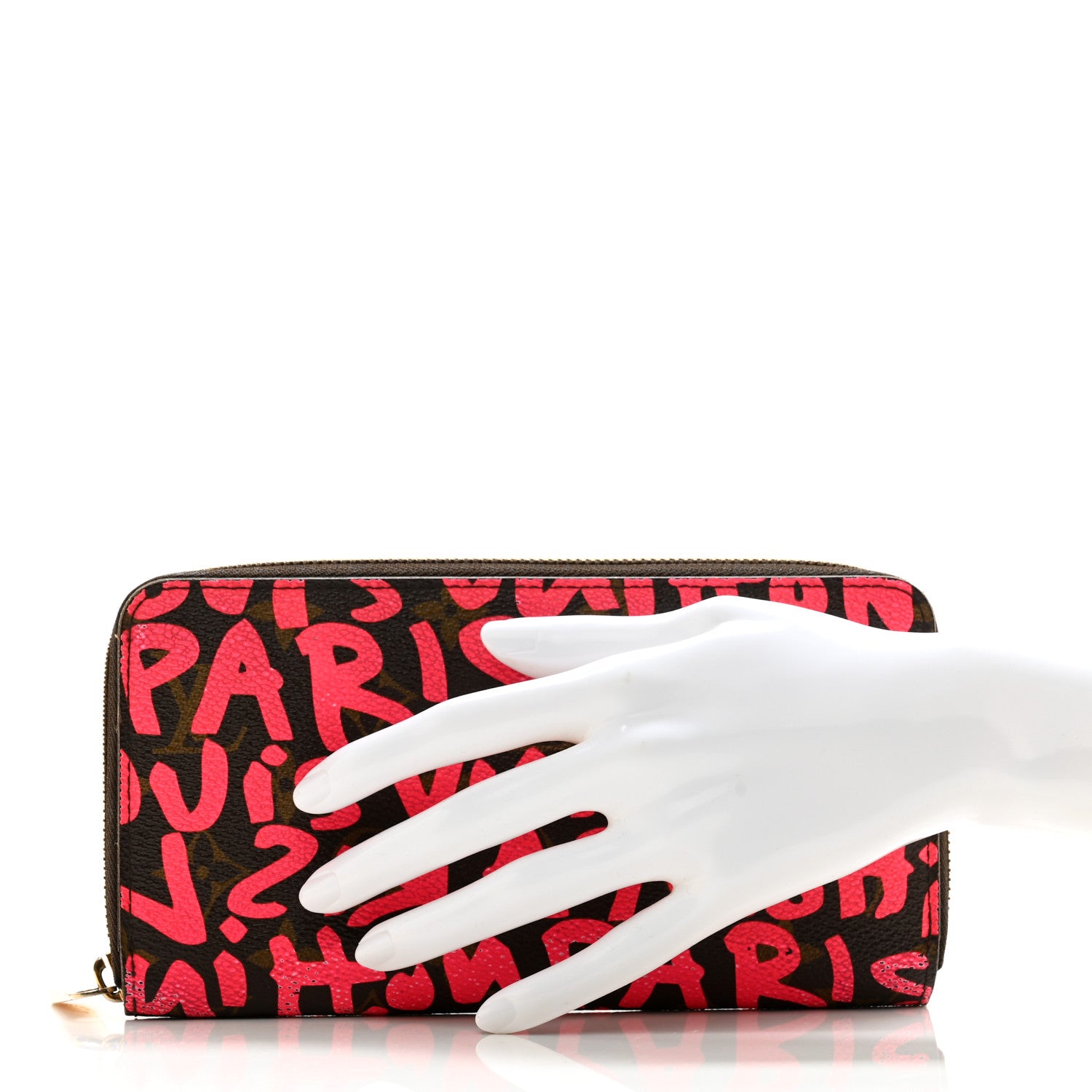 Louis Vuitton Monogram Graffiti Zippy Wallet Fuchsia 1496842
