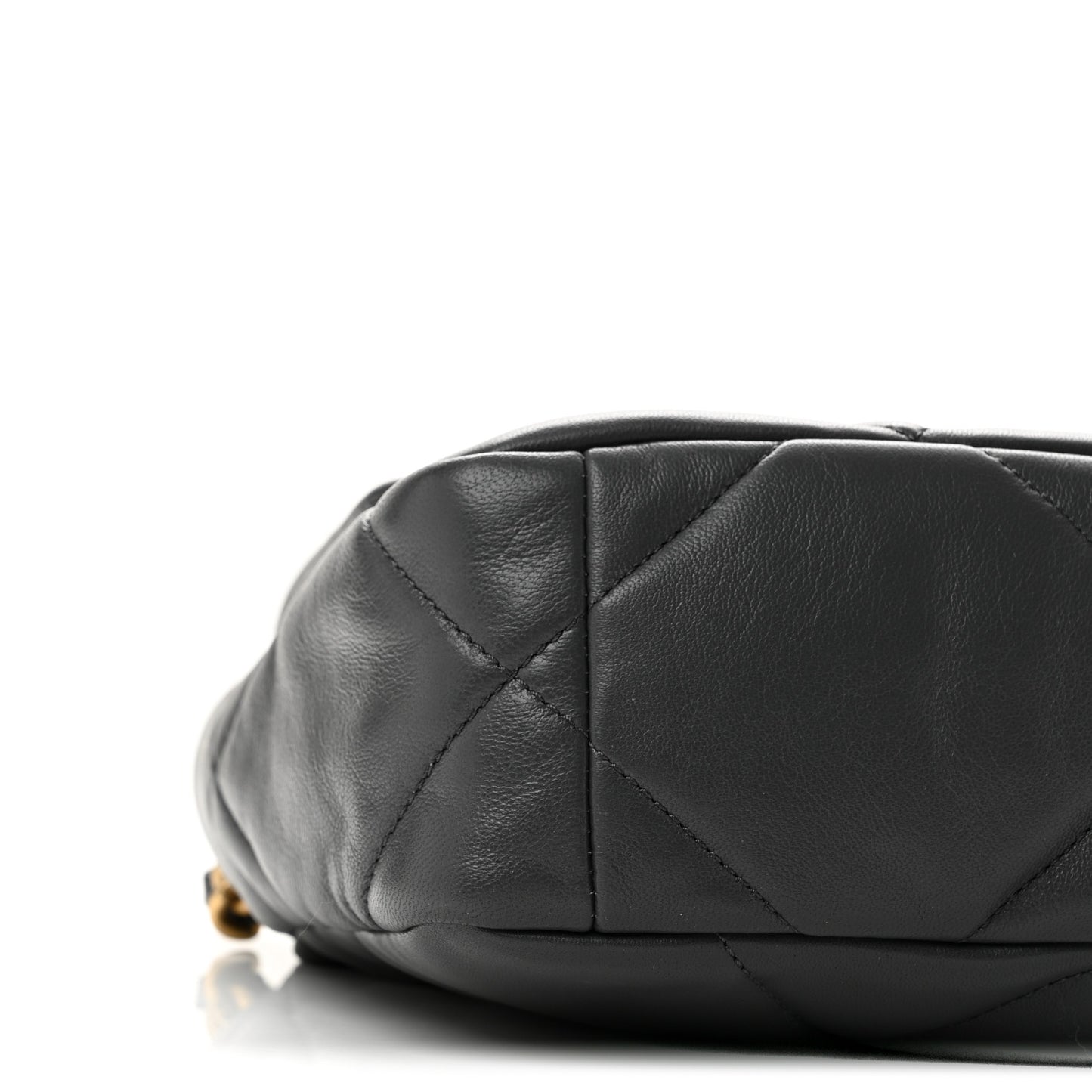 Lambskin Quilted Medium Chanel 19 Flap Dark Grey