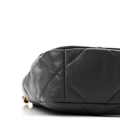 Chanel Lambskin Quilted Medium Chanel 19 Flap Dark Grey 9 of 10