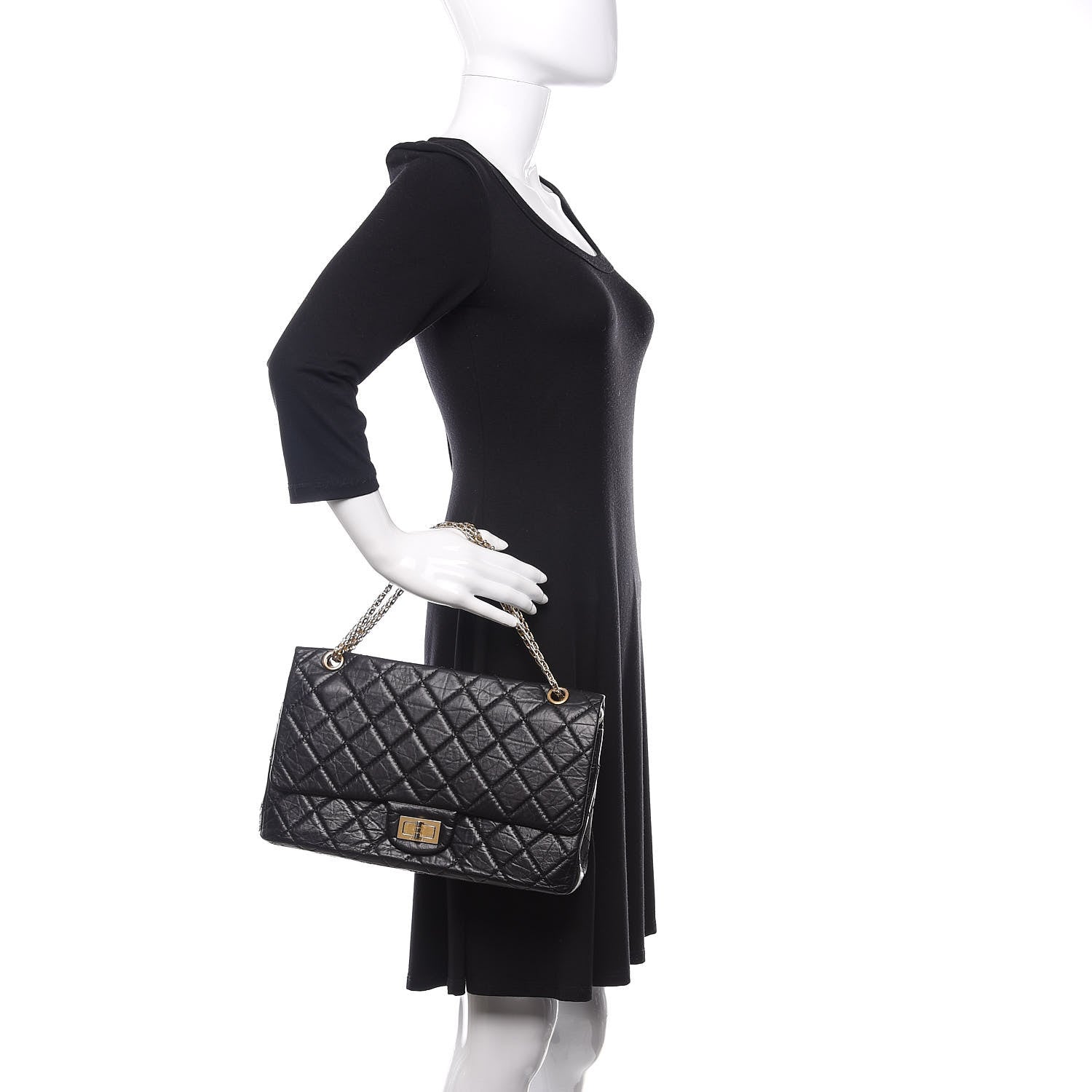 Chanel Aged Calfskin Quilted 2.55 Reissue 227 Flap Black 2 of 10