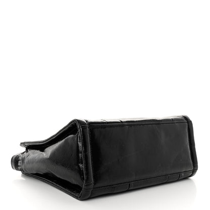 Marc Jacobs Shiny Crinkled Calfskin The Tote Bag Black 4 of 10