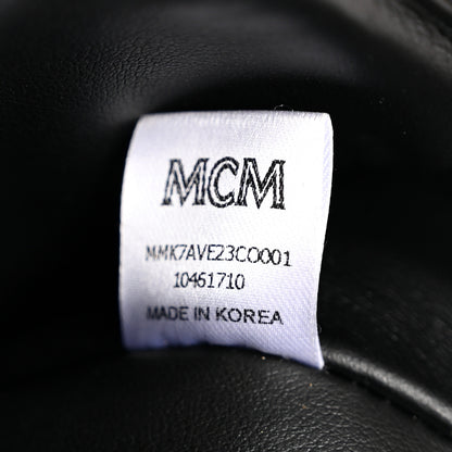 MCM Visetos Small Stark Logo Stripe Backpack Cognac Red 6 of 9