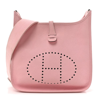 Hermes Taurillon Clemence Evelyne III PM Rose Sakura 1 of 19