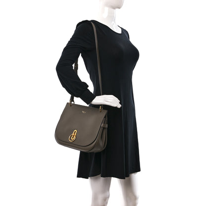 Mulberry Small Classic Grain Calfskin Amberley Satchel Solid Grey 2 of 9