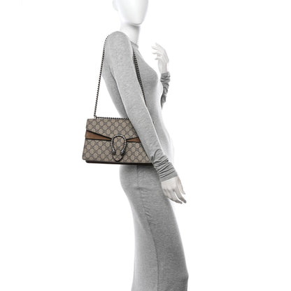 Gucci GG Supreme Monogram Small Dionysus Shoulder Bag Taupe 2 of 12