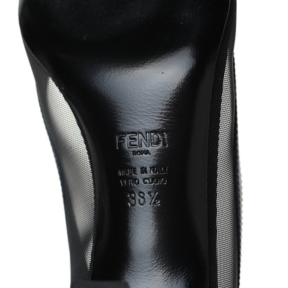 Fendi Technical Mesh Vitello Gommato Colibri 55mm Pumps 38.5 Black 7 of 8