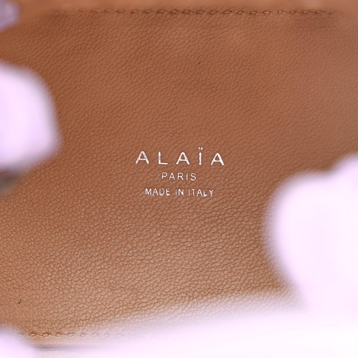 Alaia Calfskin Vienne Wave Mina 16 Bag Parme Clair 6 of 9