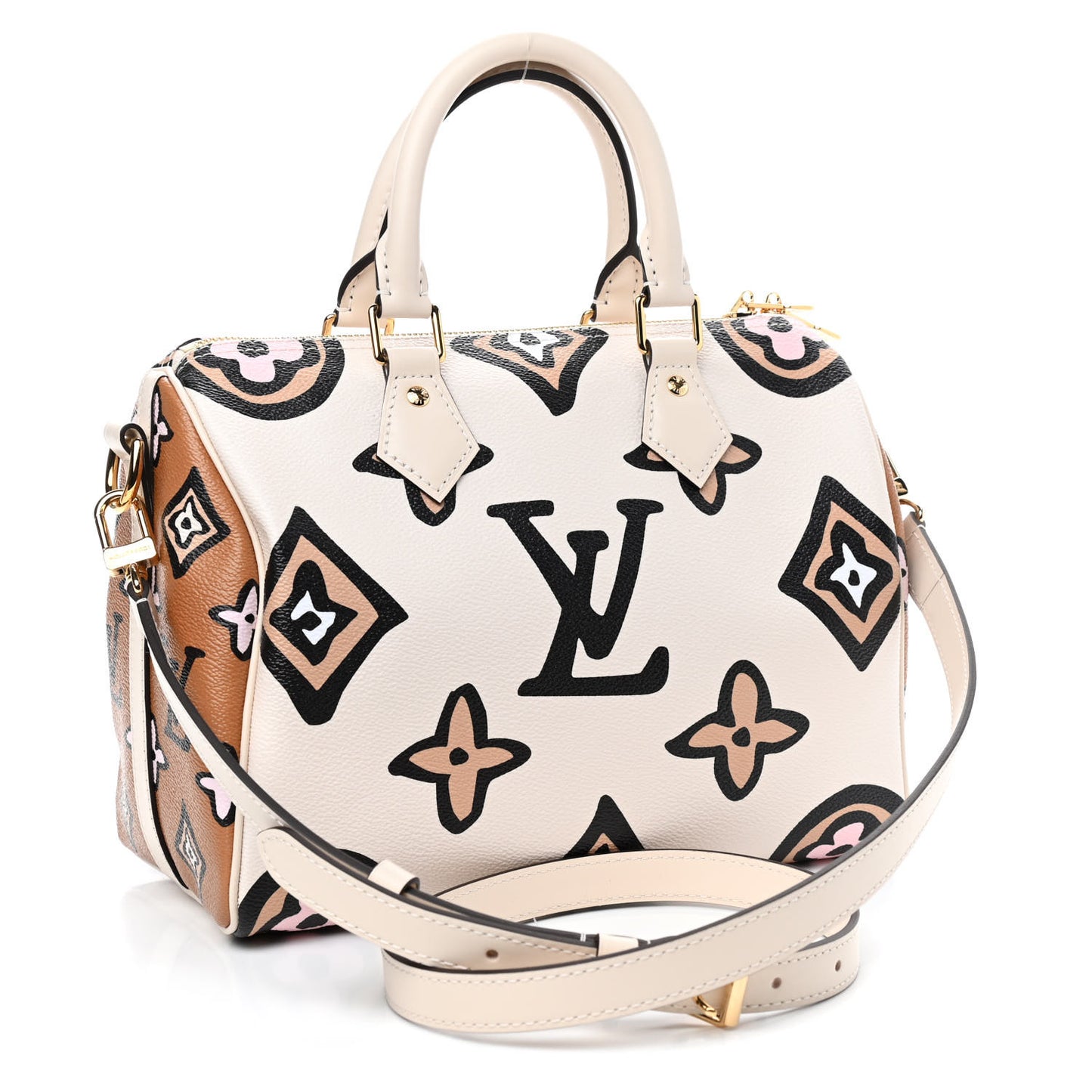 Monogram Giant Wild At Heart Speedy Bandouliere 25 Creme