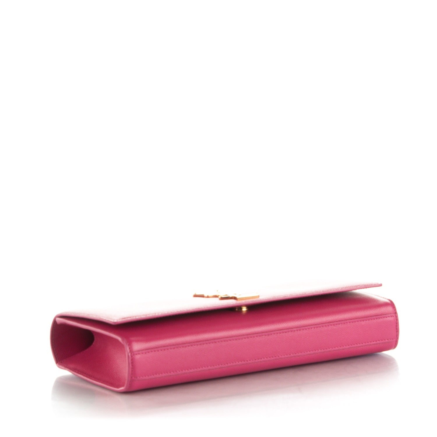Saint Laurent Grain De Poudre Classic Monogram Clutch Bubblegum 4 of 7