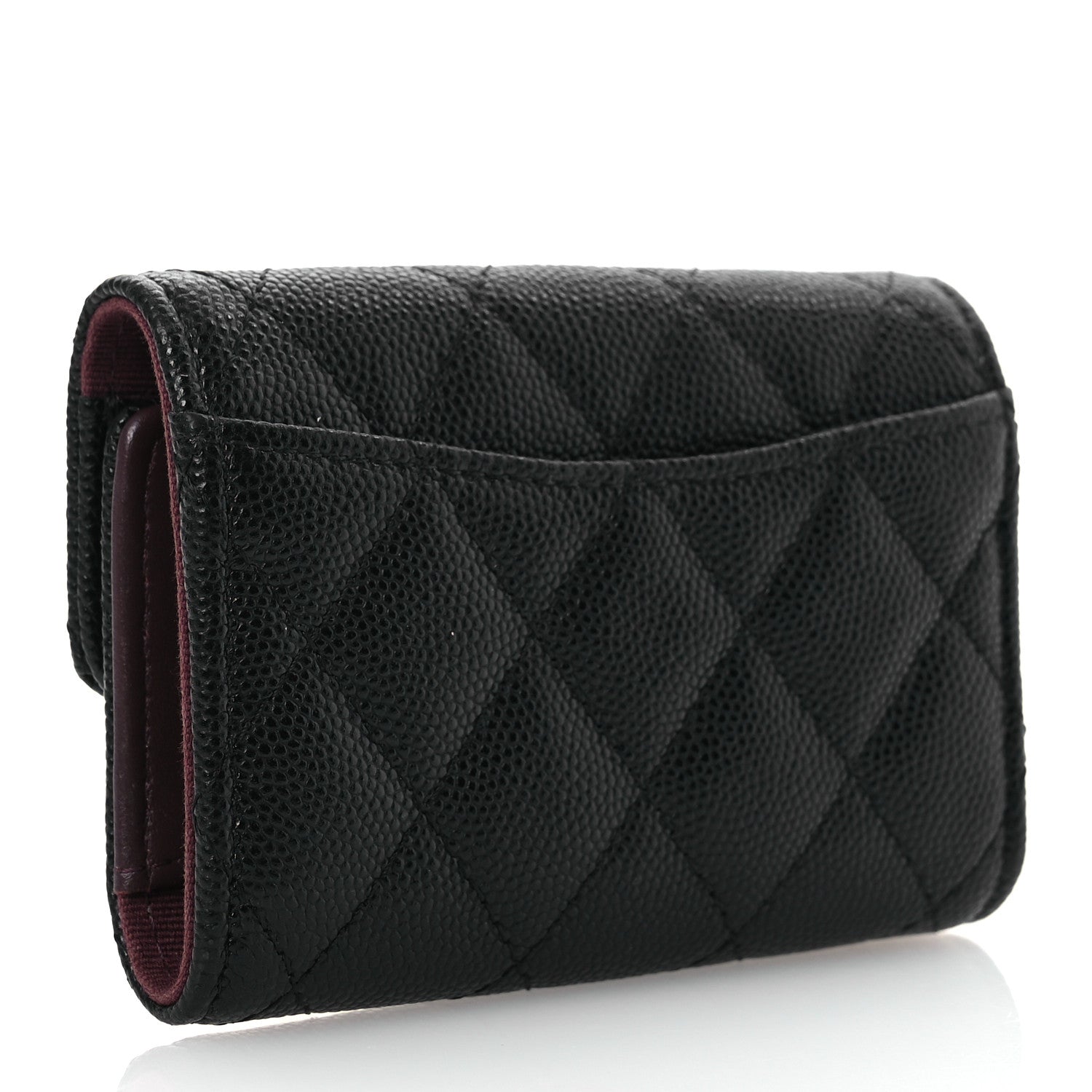 Chanel Caviar Quilted Classic 4 Key Holder Wallet Black 3 of 9