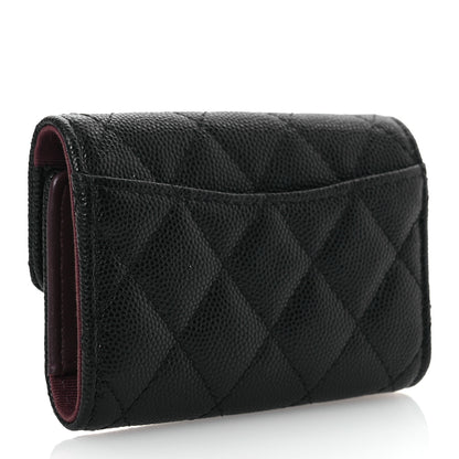 Chanel Caviar Quilted Classic 4 Key Holder Wallet Black 3 of 9