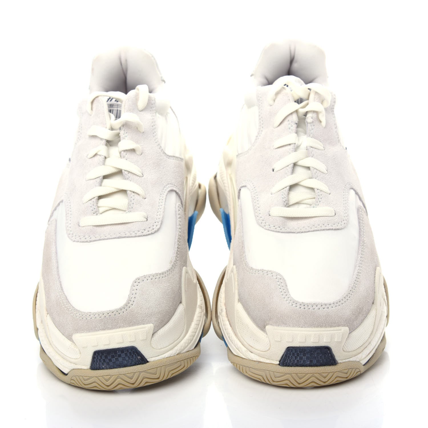 Balenciaga Nylon Suede Womens Triple S 2.0 Sneakers 42 Blue Multicolor 5 of 11
