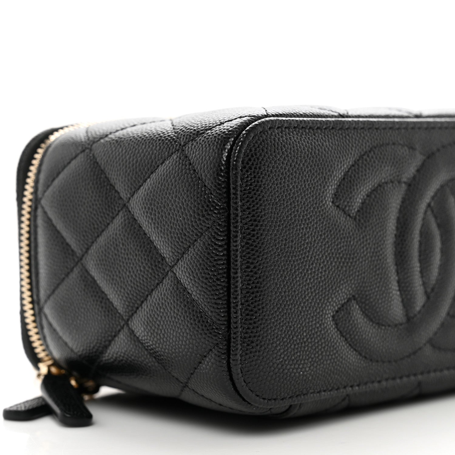 Chanel Caviar Quilted Small Vanity Case With Chain Black 9 of 11