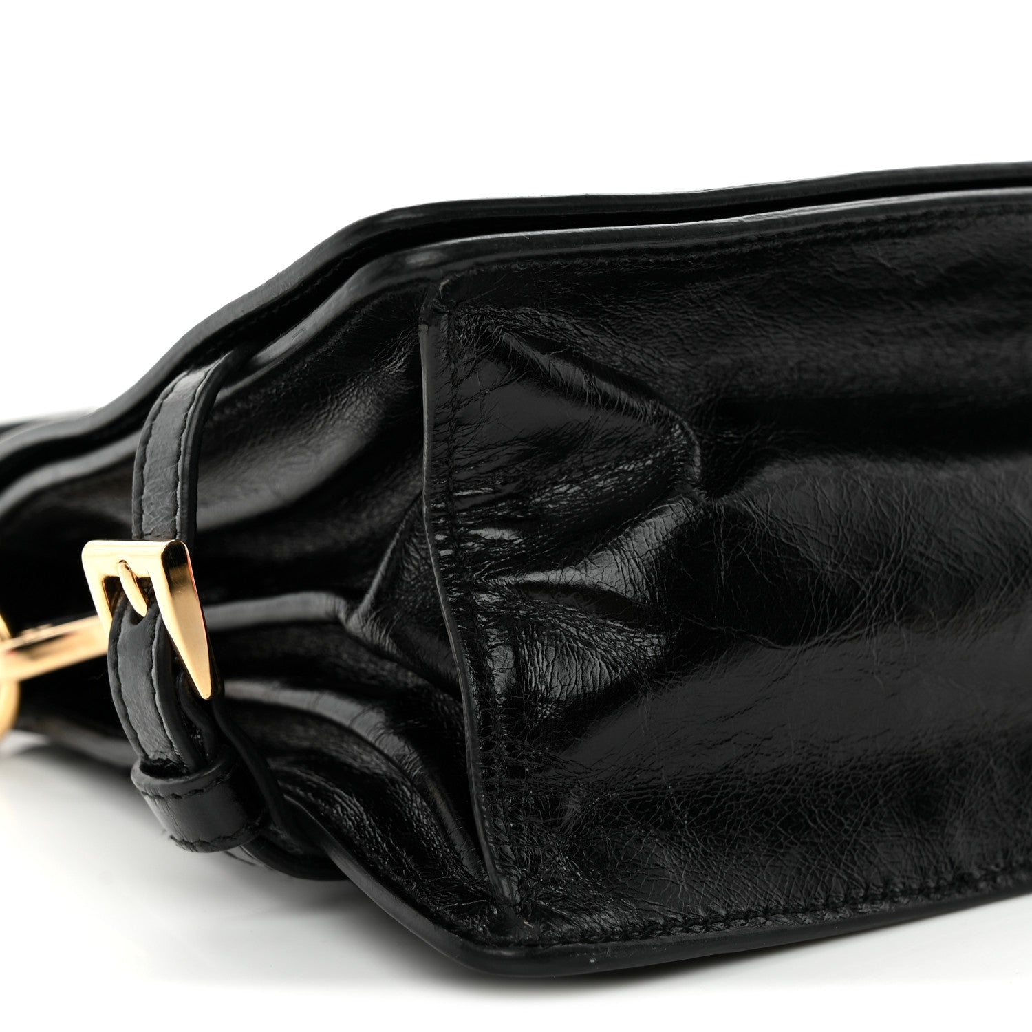 Prada Soft Lux Calfskin Triangle Mini Shoulder Bag Black 9 of 11