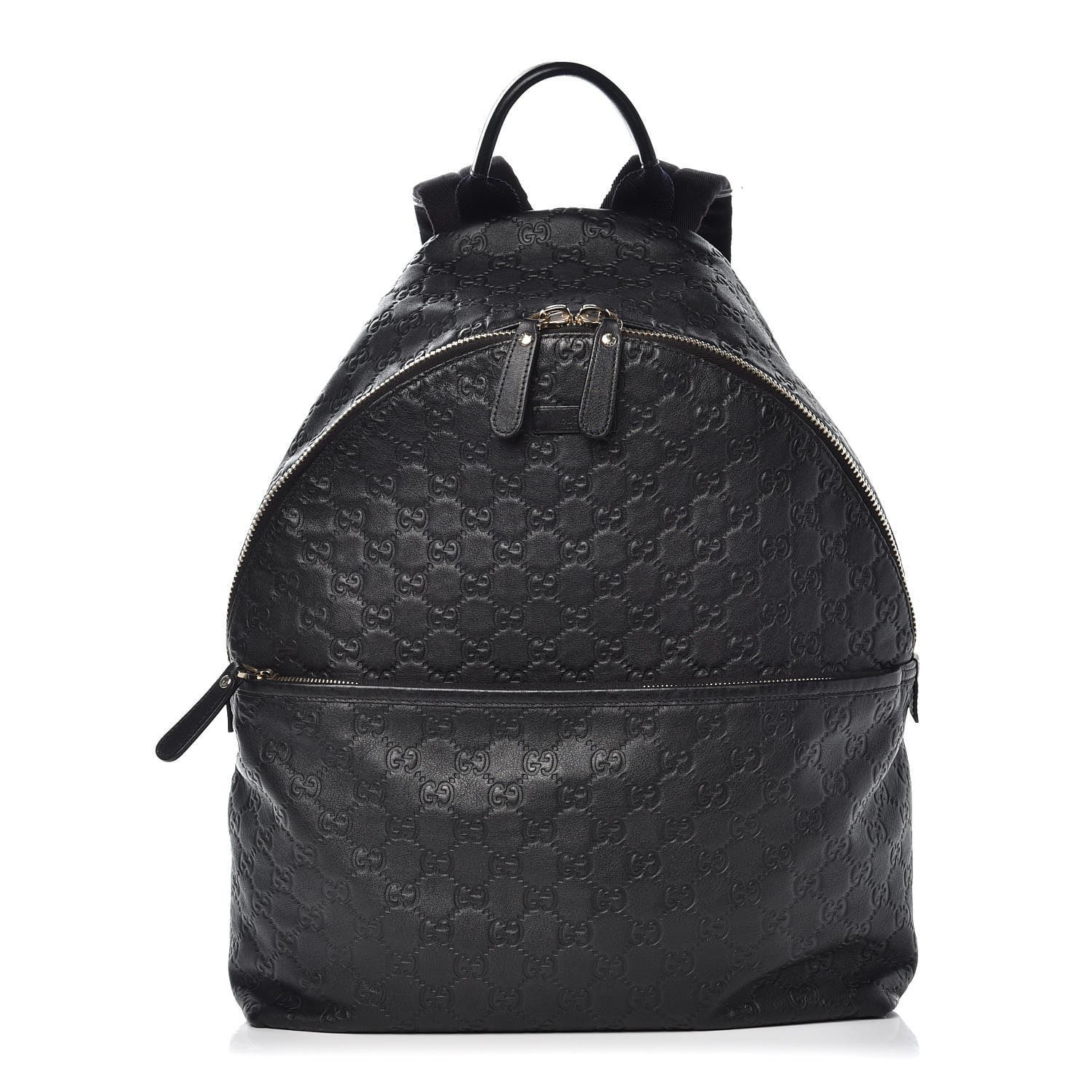 Gucci Guccissima Medium Classic Backpack Black 1 of 12