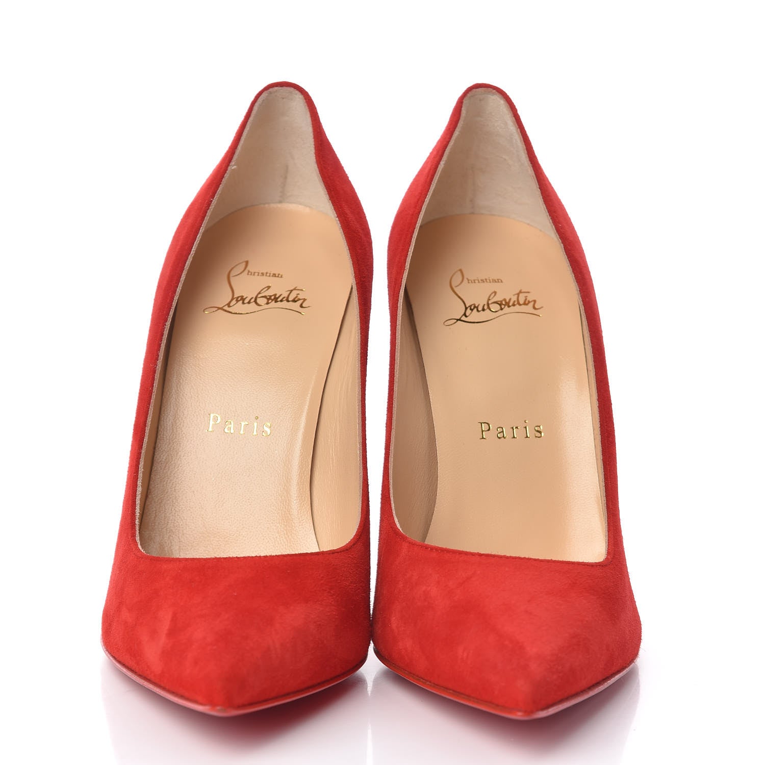Christian Louboutin Veau Velours Alminette 100 Pumps 37.5 Loubi 2 of 8