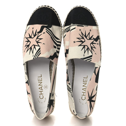 Chanel Fabric CC Espadrilles 38 Pink White Black 2 of 10