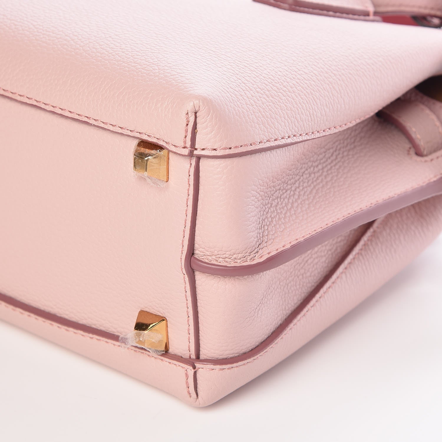 MCM Grained Calfskin Mini Milla Tote Pale Mauve 7 of 7