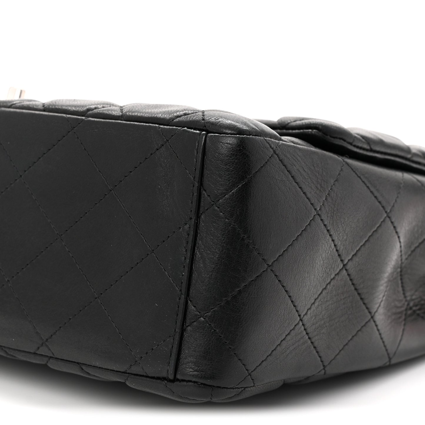 Lambskin Quilted Maxi Single Flap Black