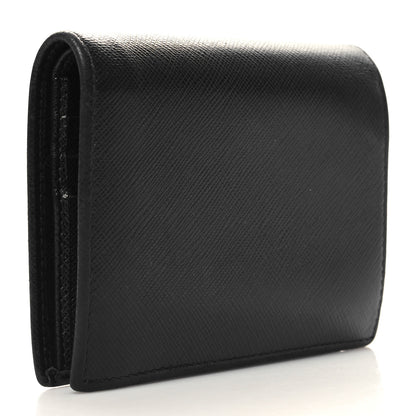 Prada Saffiano Metal Bi-Fold Wallet Black 3 of 11