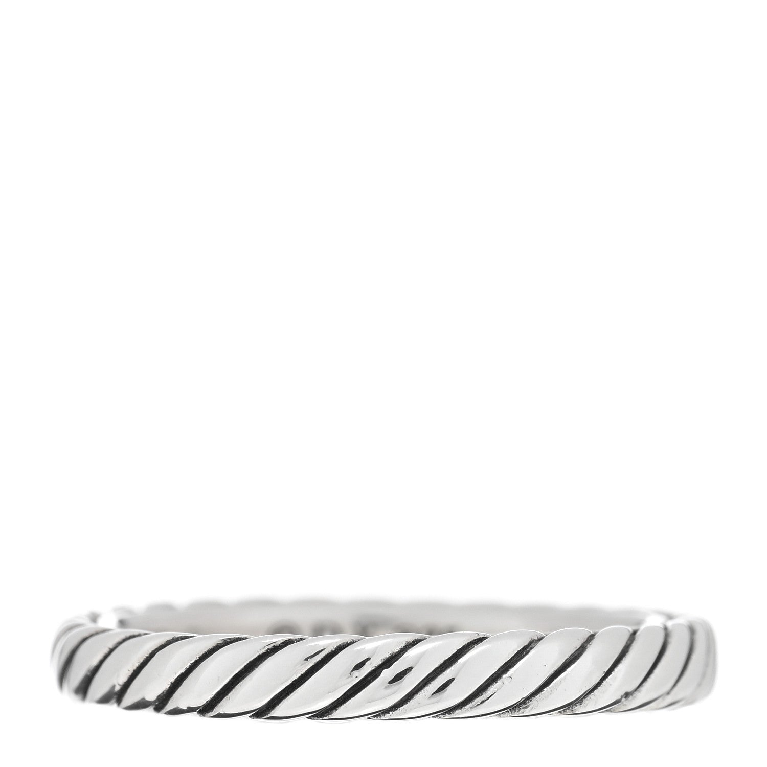 David Yurman Sterling Silver Stackable Cable Ring 50 5.25 1 of 5