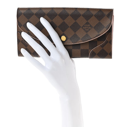 Louis Vuitton Damier Ebene Caissa Wallet Rose Ballerine 2 of 9
