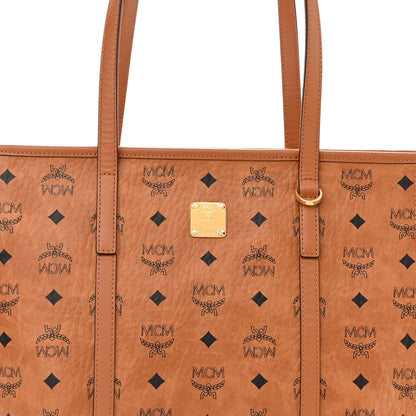 MCM Visetos Toni Shopper Tote Cognac 8 of 10