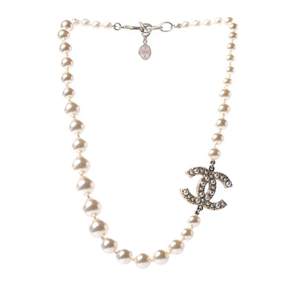 Chanel Pearl CC 100th Anniversary Necklace Light Gold 2 of 4